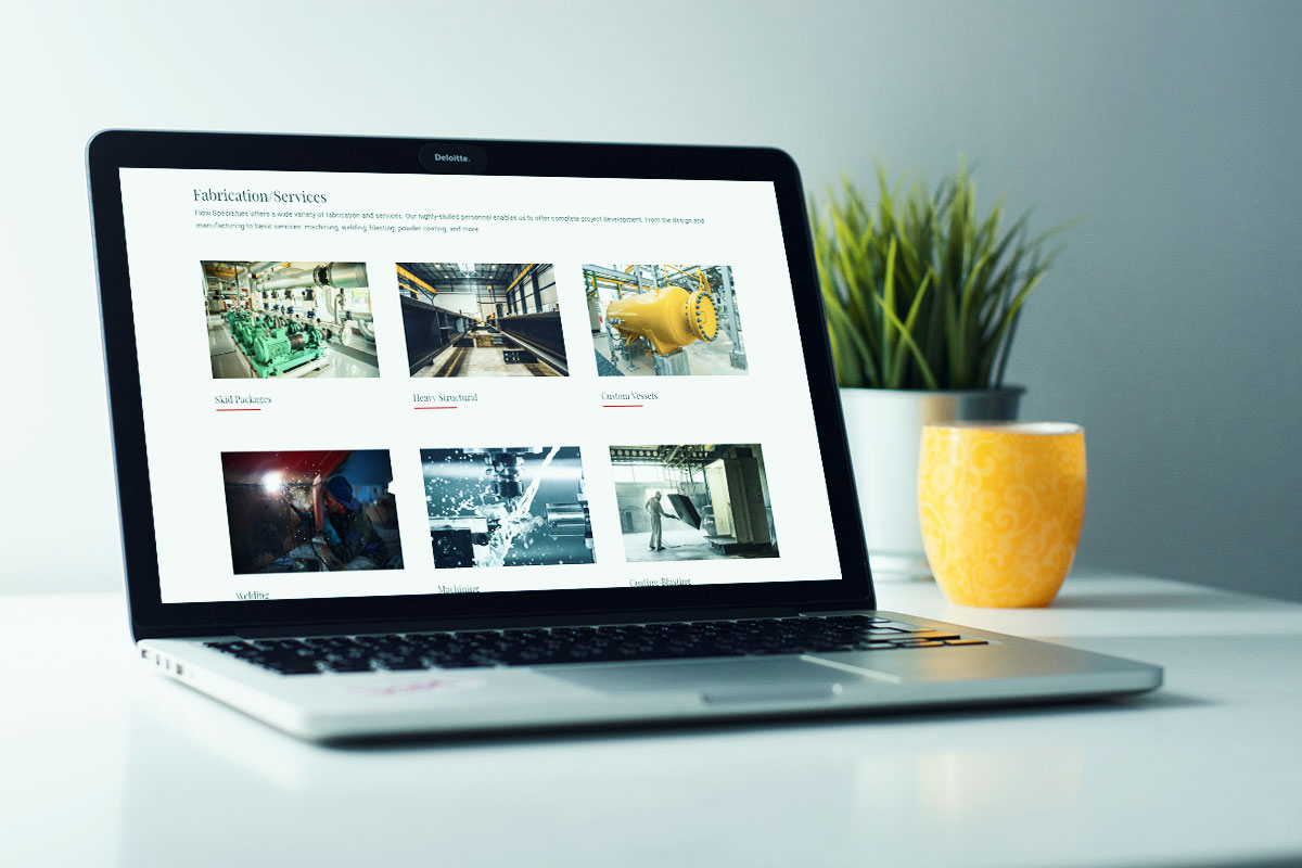 Flow Specialties landing page design